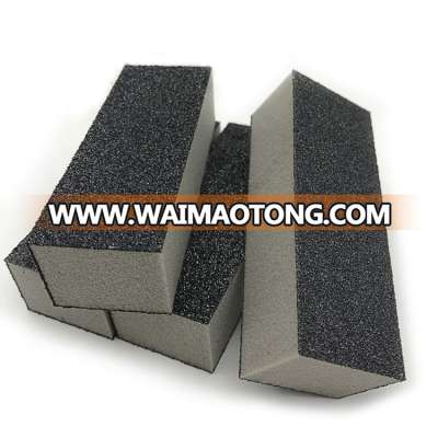 Abrasive Tools Gray Color Three-Sided Mini Hand Polishing Buffing Foam Sanding Blocks