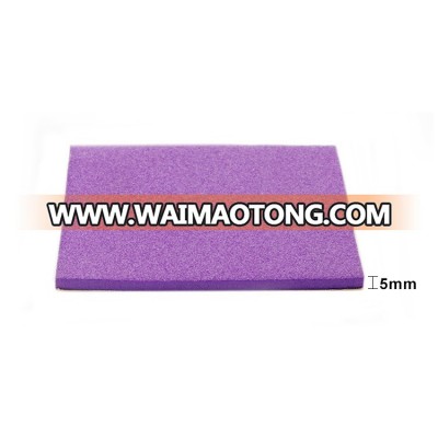 Wholesale Purple Abrasive nail file material Nail Art Diamond emery board nail file material eva sanding foam sheet