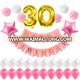 30 birthday party decoration paper flower ball Happy birthday banner